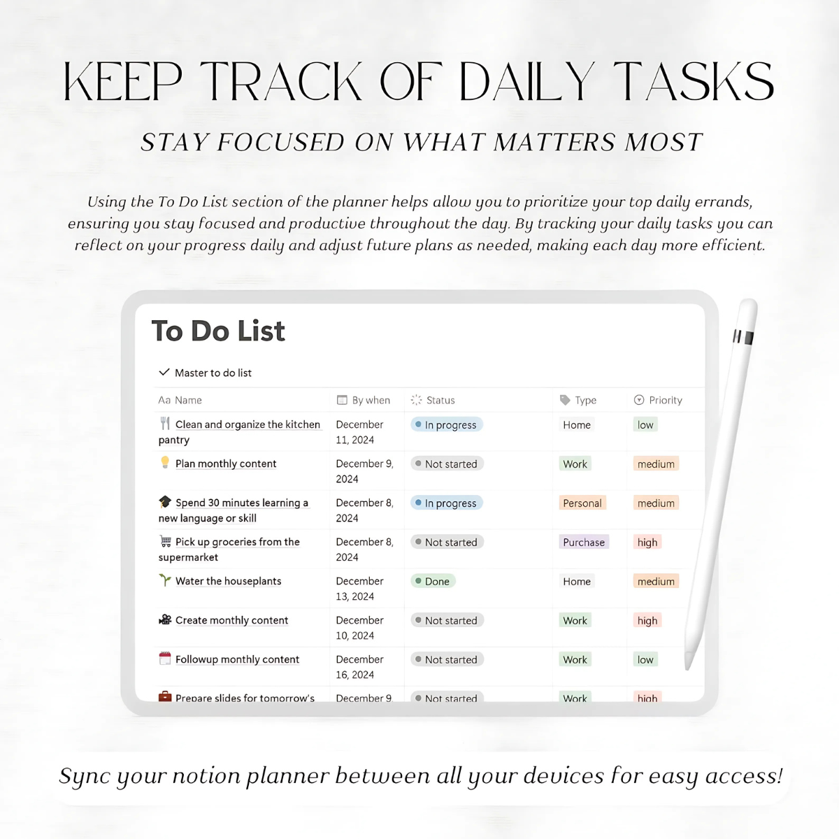 ADHD Printable Life Planner